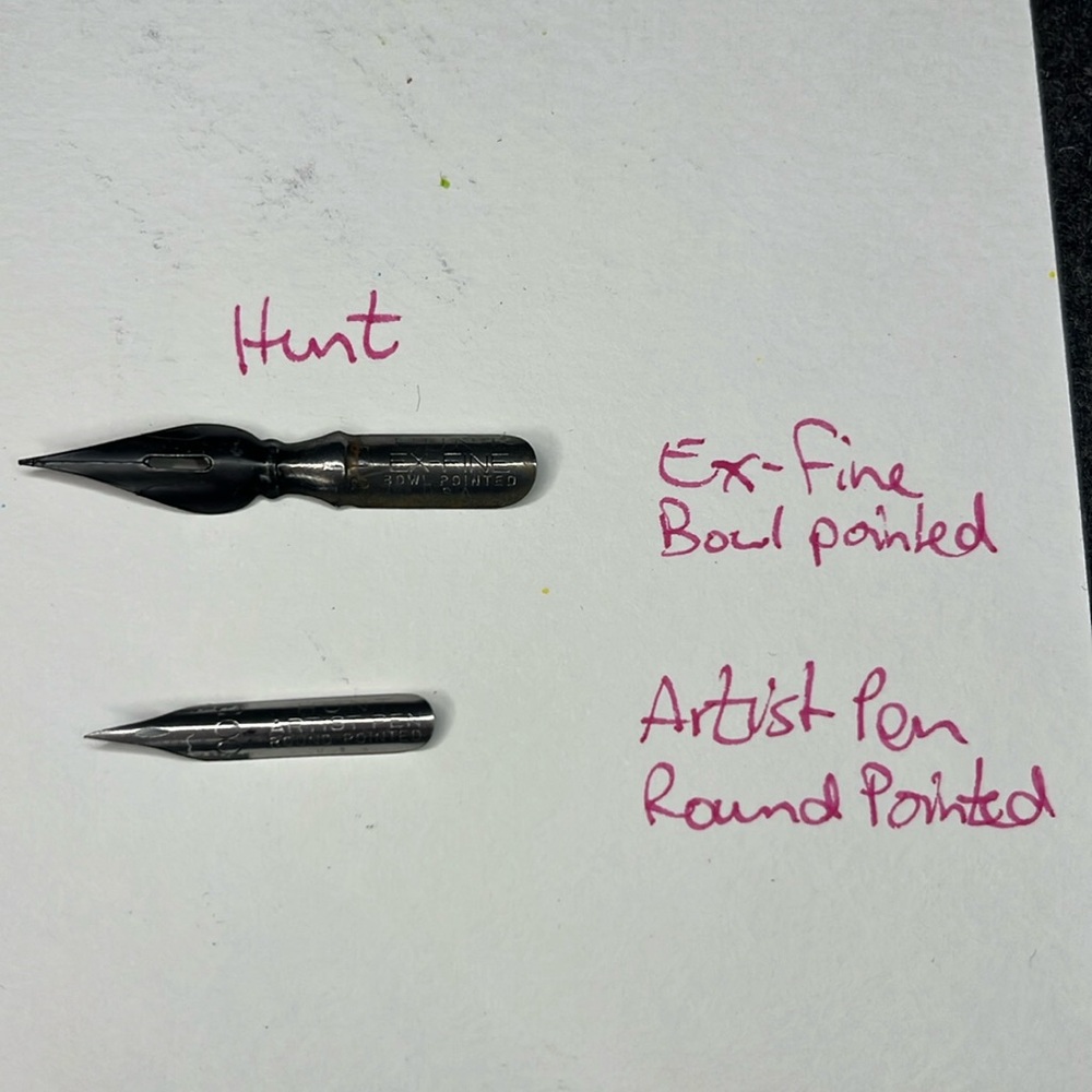 Hunt fountain pen tips